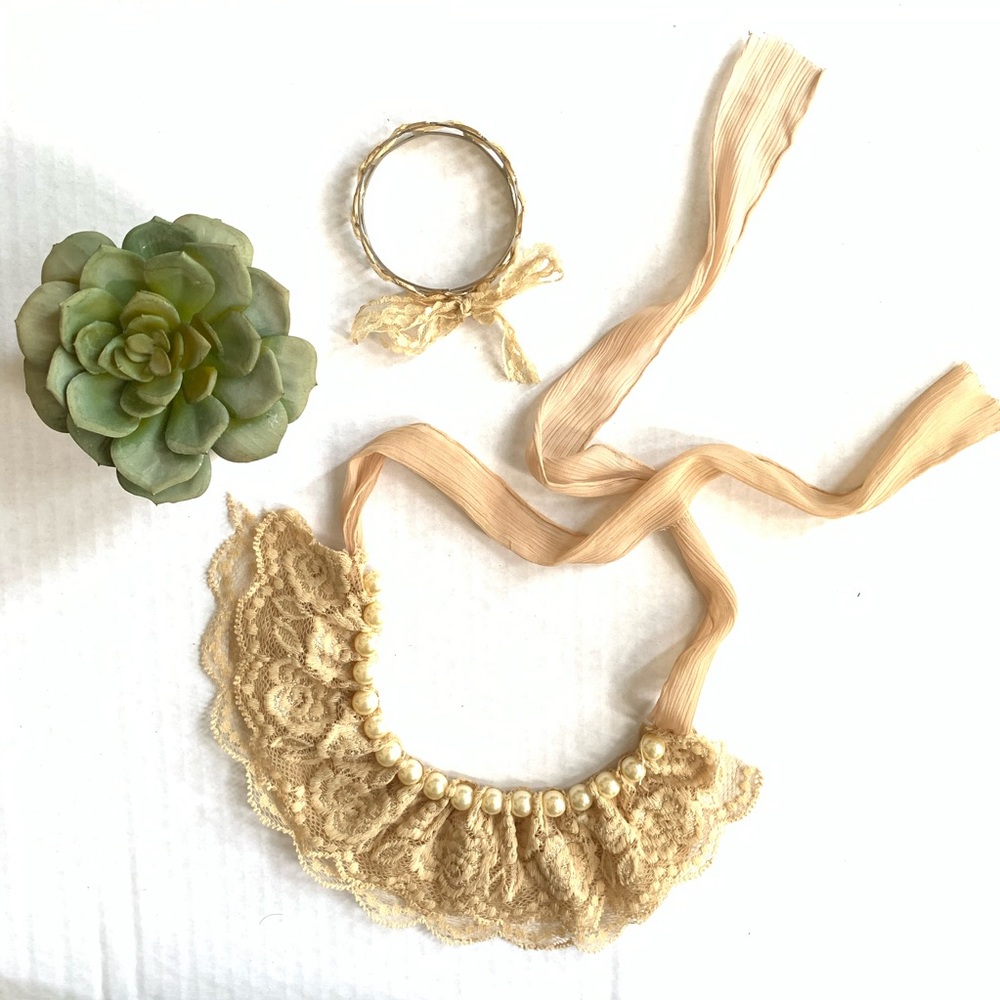 🌸 Lace Necklace & Bracelet Set 🌸
